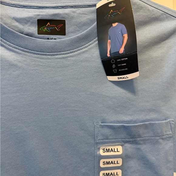 Greg Norman Collection Light Blue Short Sleeve Tee - Picture 3 of 4